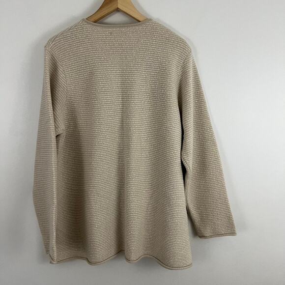 Gudrun Sjoden Wool Blend Cardigan Sweater Women Size Large Top Button - Picture 2 of 9